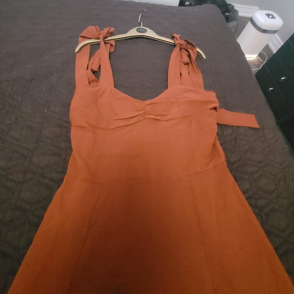 It's Summer Dress season! Beautiful Brown Summer Dress with tie straps